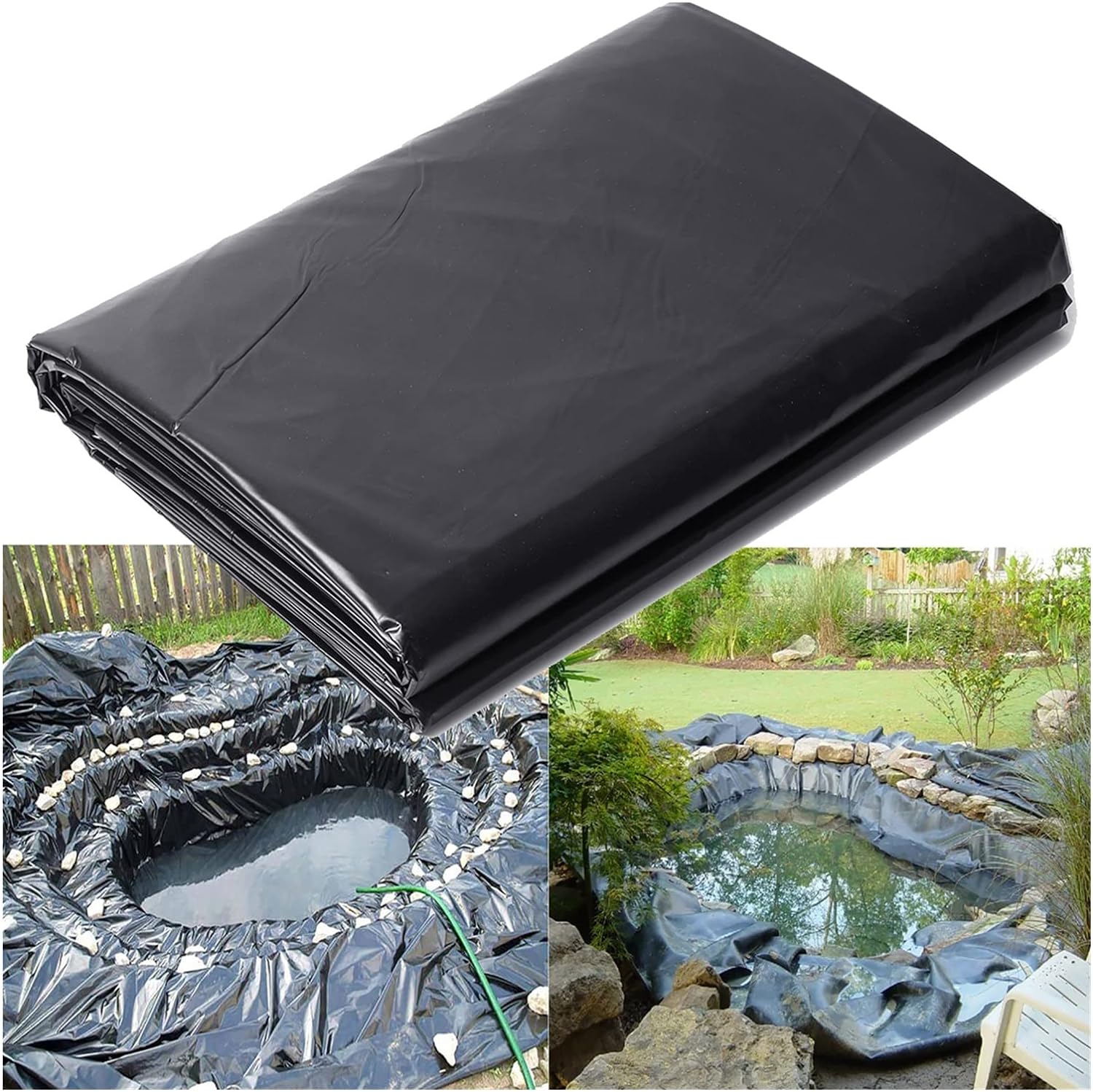 Heavy Duty Black Pond Liner 40yr Guarantee With Free Underlay